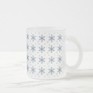 God Jul Elegant Snöflinga Holiday Vinter Frostad Glasmugg