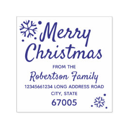 God jul Elegant Snowflake Returadress Självfärgande Stämpel