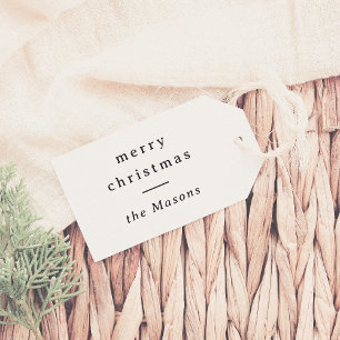 God jul   Elegant Typography Teal Presentetikett