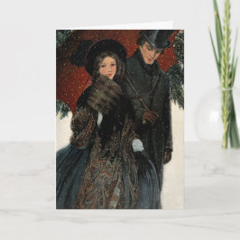 God jul Elegant Vintage par Walking Helgkort