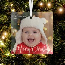 god jul Elegant - vitskript Baby Photo
