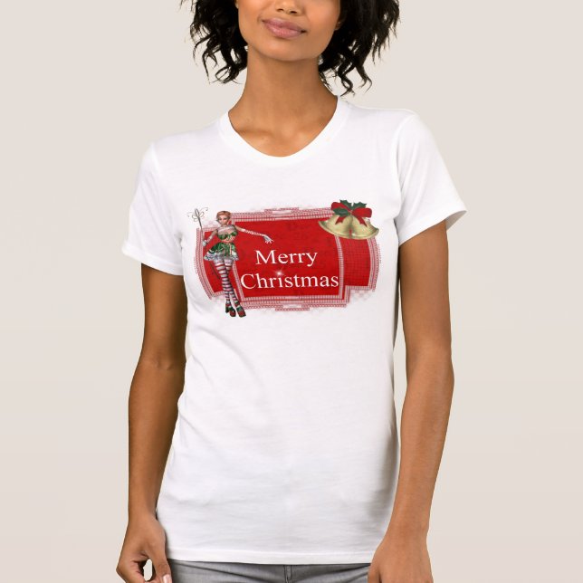 God jul Elf 2 Design - Helgdag T-Shirt (Framsida)