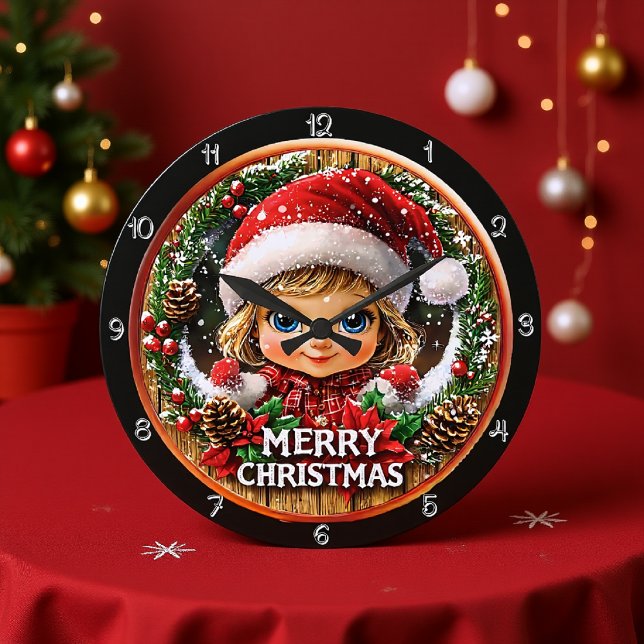 God jul Elf Child Wandeans Stor Klocka (Skapare uppladdad)