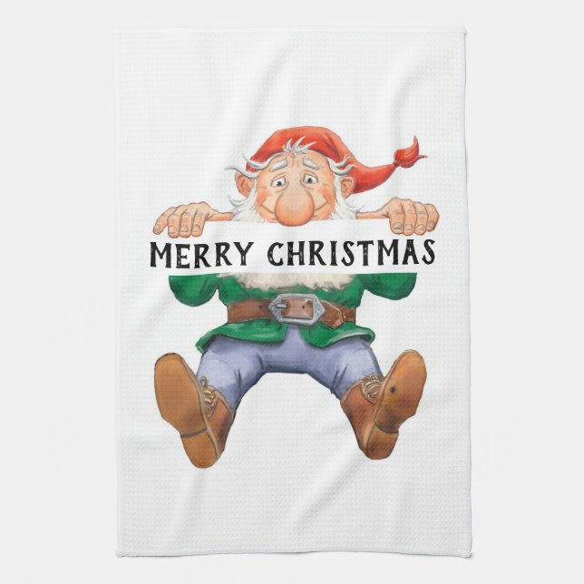 God jul Elf Kökshandduk (Vertikal)