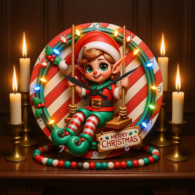 God jul Elf Stor Klocka (Skapare uppladdad)