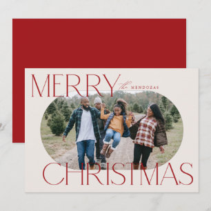 God jul Ellipse Oval Photo Card Julkort