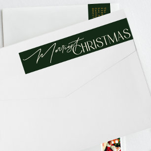 God jul Emerald Grönt Returadress Etikettband