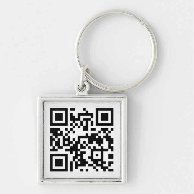 God jul - engelska fyrkantig silverfärgad nyckelring (Framsidan)