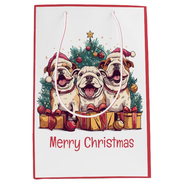 God jul English Bulldog Santa Hats (Framsidan)