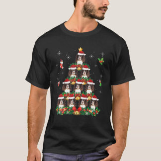 God jul English Springer Spain Hund Santa Santa T Shirt