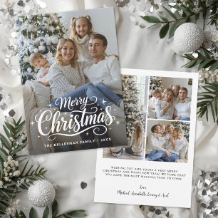 God Jul Enkel Elegant Foto Julkort