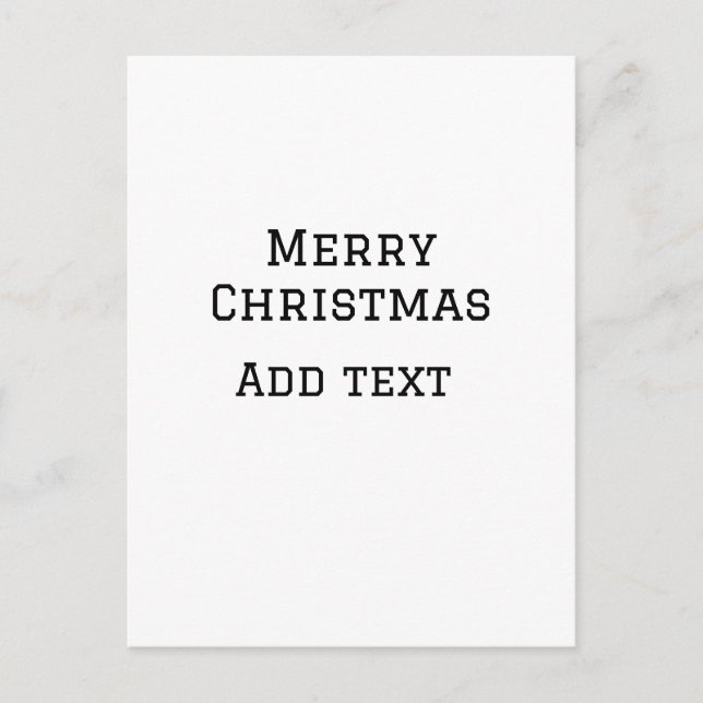God jul, enkel, minimal, lägg till namn-texthanter vykort (Framsida)