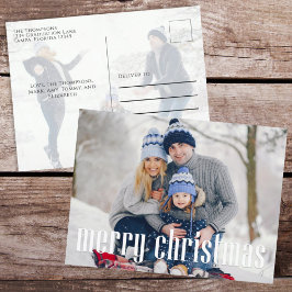 God jul enkel, minimalistisk två fotoljud helg vykort