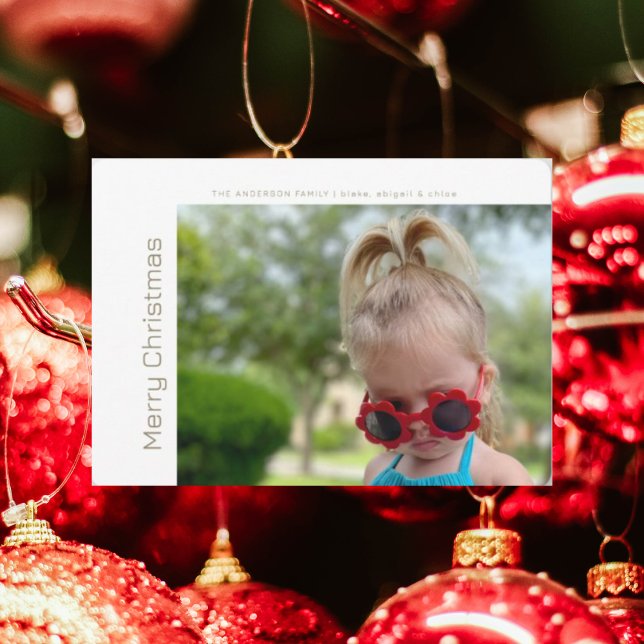 God jul - enkelt foto-platta Helgdag Julkort (Skapare uppladdad)