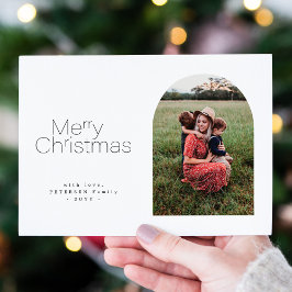 God jul enkla, minimalistisk multifoto julkort