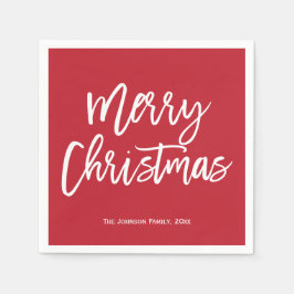 God jul enkla röda och vita blöjor pappersservett