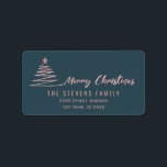 God jul-etikett för det minimalistiska ro-skriptet adressetikett<br><div class="desc">Minimalistiskt modernt skript God jul Julgran. Modern och attraktiv professionell med contemporary pekdon. En liten elegans och stil.Anpassa med din monograminformation till att börja med,  namn och adress.</div>