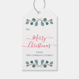 God jul Eucalyptus Berries Presentetikett
