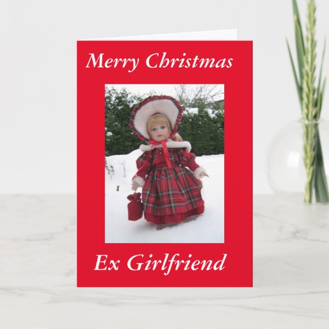 "God jul Ex Girlkompis Helgkort (Framsida)