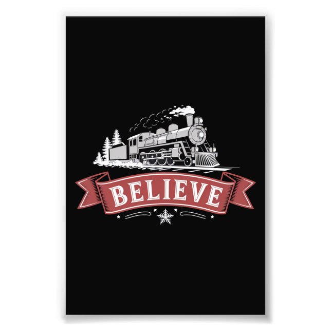 God jul Express North Pole Julafton Santa Fototryck (Framsidan)