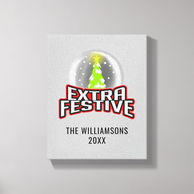 God jul Extra Festive Family Home Canvastryck (Framsida)