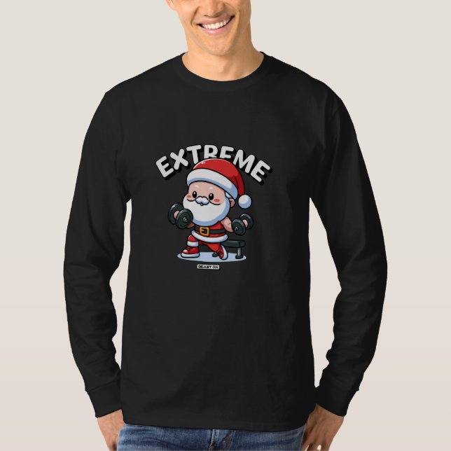 God jul Extreme Funny Fitness Manar Women Gym T Shirt (Framsida)