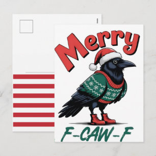 God jul, F-Caw-F kyckling 2025 Helg Vykort