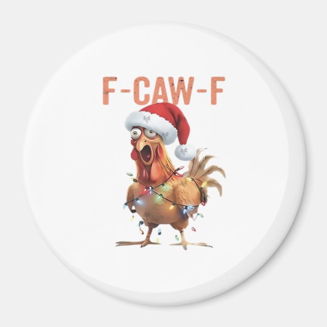 God Jul F Caw F Retro Cool Design Magnet (Framsidan)