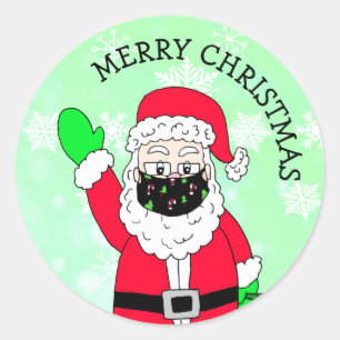 God jul FacemJultomten Runt Klistermärke