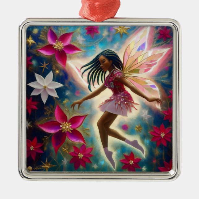 God Jul - Fairy Collection - Cornrows Braids Hair Julgransprydnad Metall (Framsidan)