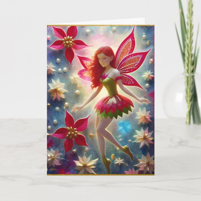 God Jul - Fairy Collection - Red Hair Kort (Framsida)