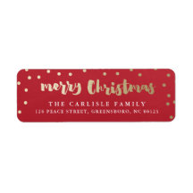 God Jul falsk folie returadress