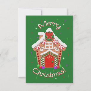 God Jul! Falskt filt pepparkakshus