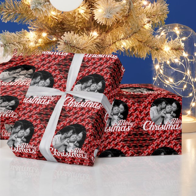 God jul Familiar Photo Custome Presentpapper (Helgdagar)