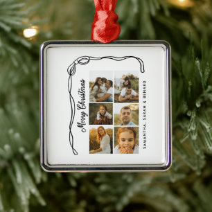 God jul familj 6 bilder julgransprydnad metall