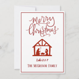 God jul Familj eller Business Namn Ntivity Anteckningskort