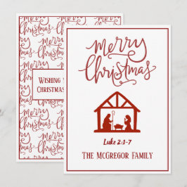 God jul Familj eller Business Namn Ntivity Anteckningskort