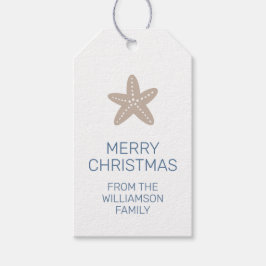 God jul Familj Kustkusten Stil Starfish Presentetikett