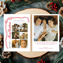 God jul familj med rosett 7 bilder julkort
