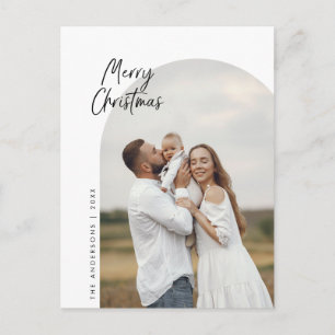 God jul, familjefoto, Arch Ram Hälsning Vykort