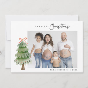 God jul, familjefoto, julgran julkort