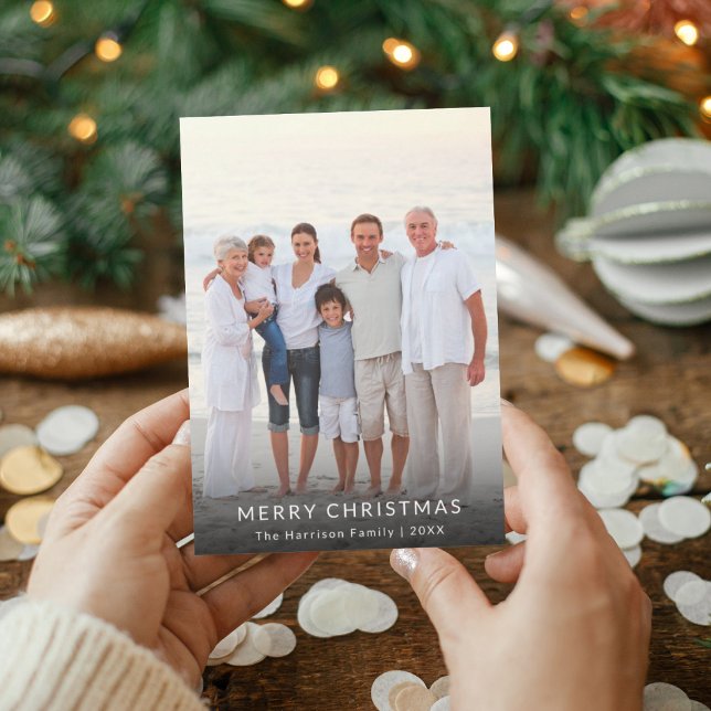 God Jul Familjefoto Julkort Inbjudningar (Skapare uppladdad)