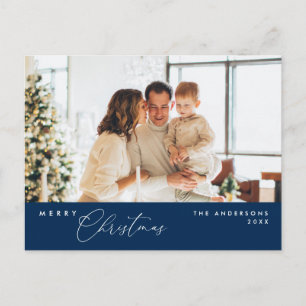 God Jul Familjefoto, Modern Romantisk Vykort