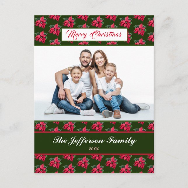 God Jul Familjefoto Personlig Helg Vykort (Framsida)