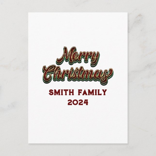 God jul - Familjematchning Helg Vykort (Framsida)