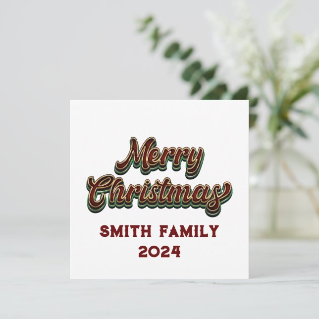 God jul - Familjematchning Julkort (Stående Fram)