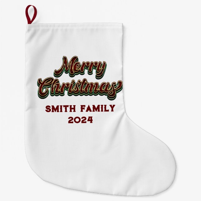 God jul - Familjematchning Stor Julstrumpa (Framsidan)