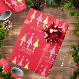 God jul-familjen Namn Modern Cute-jul Presentpapper