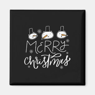 God jul-familjen Snögubbe-jul Manar Julafton Magnet