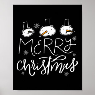 God jul-familjen Snögubbe-jul Manar Julafton Poster
